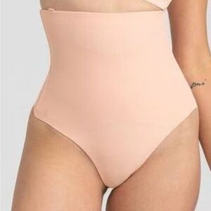 NWT Honeylove SuperPower Thong PINK S High Waist Tummy Control $79 RARE